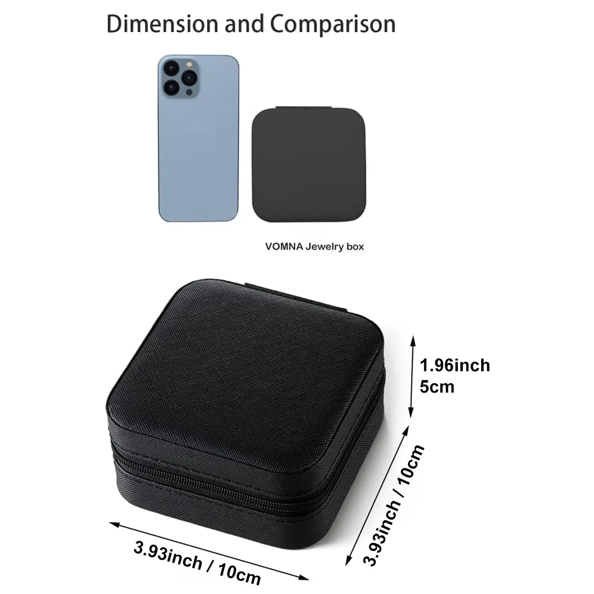 1pc,Portable jewelry storage box, home and travel mini jewelry box, ring, earring, necklace, jewelry storage box Oasis Select
