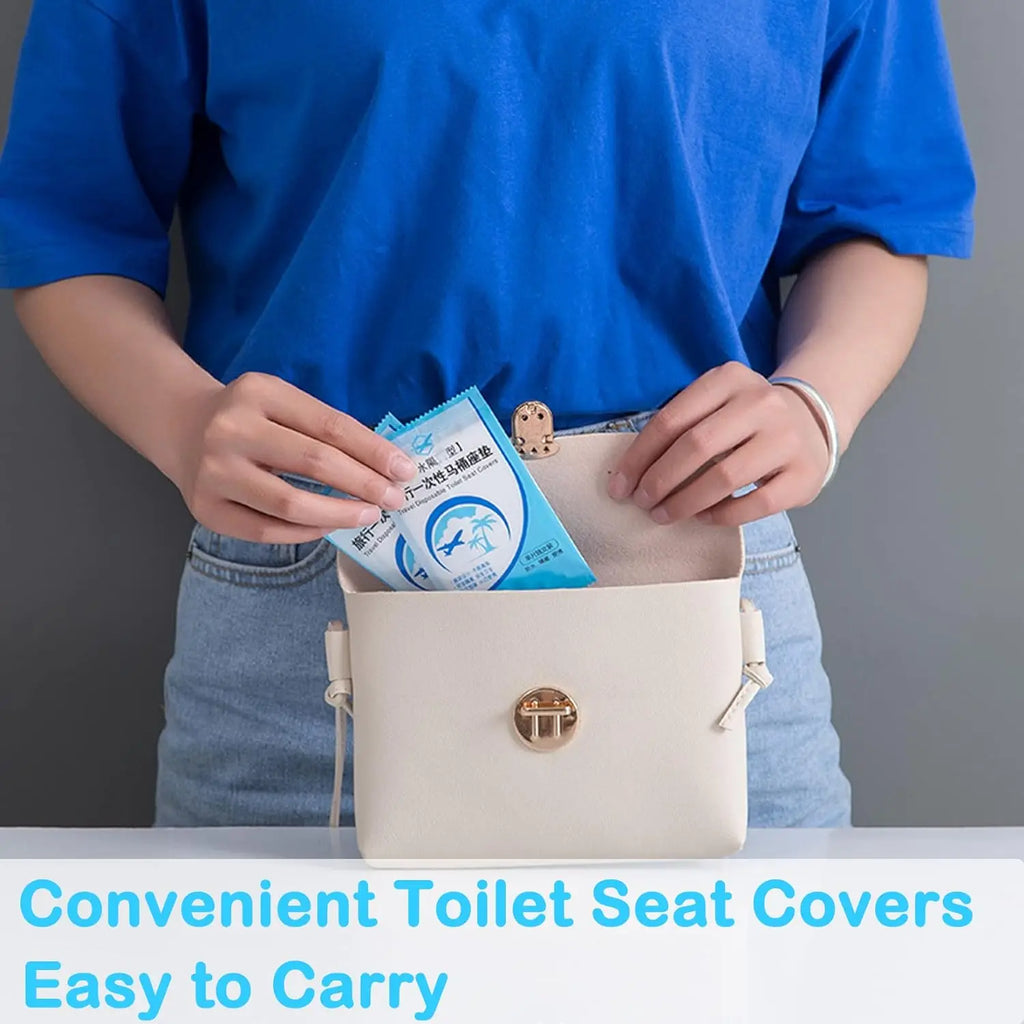 100 PCS Travel Disposable Toilet Seat Cover Individually Wrapped Fit for Kids Potty Training and Adult, Road Trips, Airports,Hot Oasis Select