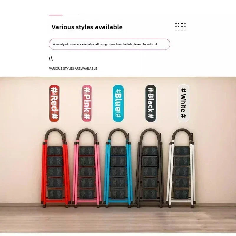 Ladder, zigzag ladder, folding ladder, three four five six step ladder, thickened carbon steel engineering ladder Oasis Select