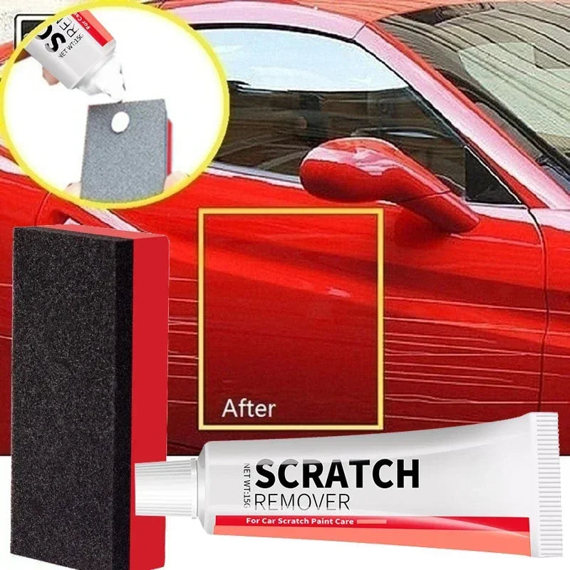 Car Scratch Remover with Sponge Car Polishing Paste Multifunction Protection Car Body Scratch Remover Kit for Car Motorcycles Oasis Select