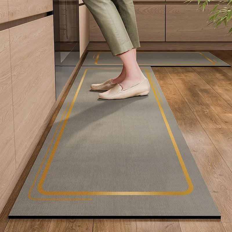 Diatomaceous Mud Kitchen Floor Mat Super Absorbent Doormats Bathroom Pad Anti-Slip Kitchen Mats Wipeable Wash Long Strip Carpet Oasis Select 06 40x60cm