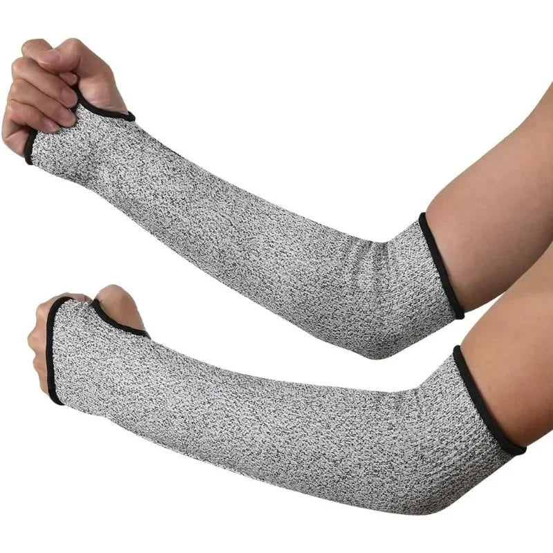 Breathable Cut Level 5 Arm Sleeves HPPE Fiber Anti-Puncture Bracers Heat Resistant for Construction Protective Gear Set Oasis Select