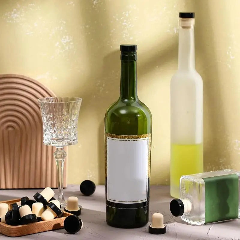 SUSU 10Pcs Wine Bottle Cork Stopper T Shaped Wine Stopper Tasting Cork Replacement Reusable Cork Glass Beer Bottle Sealing Oasis Select