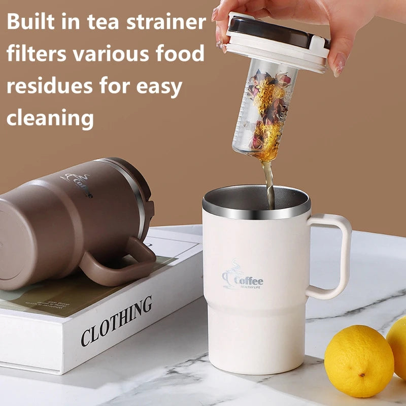 550ML Stainless Steel Insulated Coffee Mug with Lid & Spoon for Office, Students, Sports & Outdoor Activities Coffee Travel Mug Oasis Select