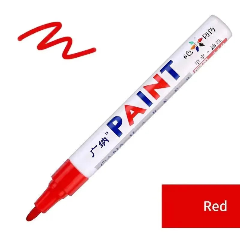 1pcs Permanent Waterproof Paint Marker Pen Car Tyre Rubber Tread Graffiti Artist Paintbrush School Office Supply Stationery Oasis Select Red