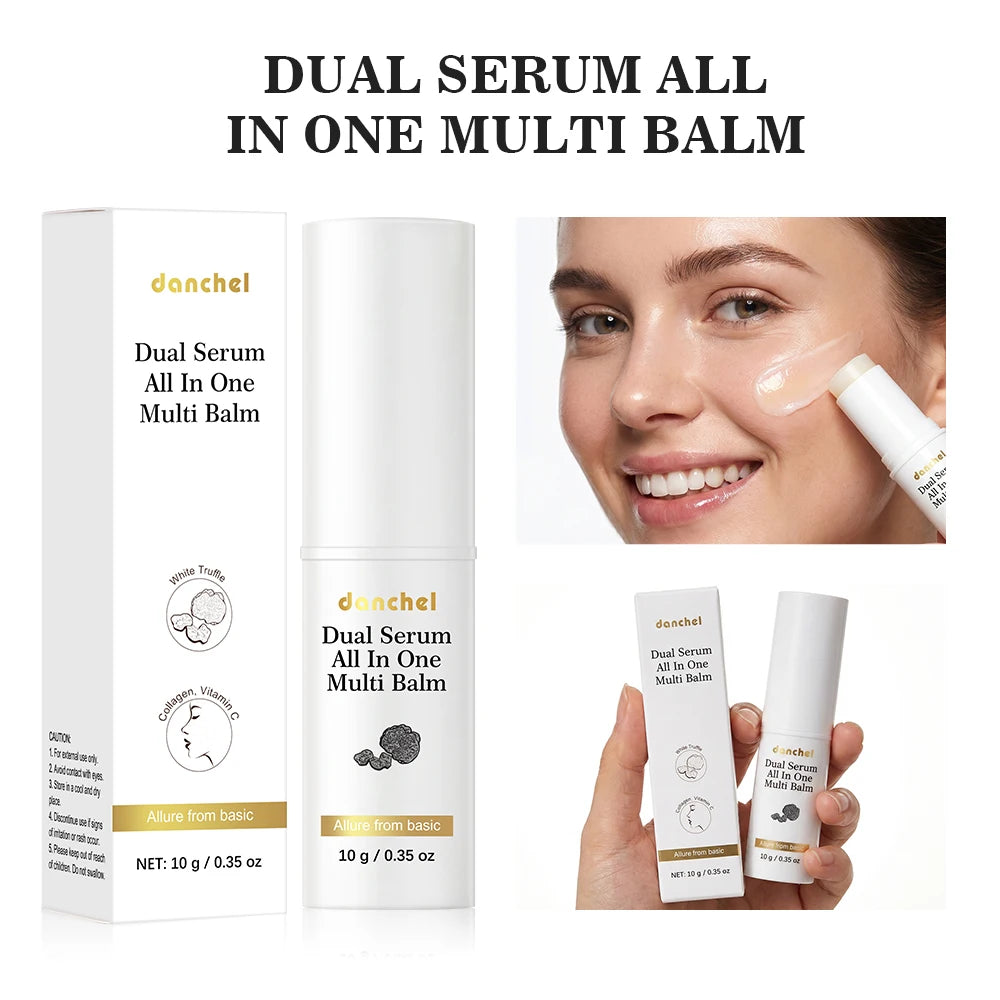Dual Serum Stick Deeply Hydrating Moisturizing Glowy Finish Relieves Dryness Portable Multi-functional Cream Stick for All Skin Oasis Select