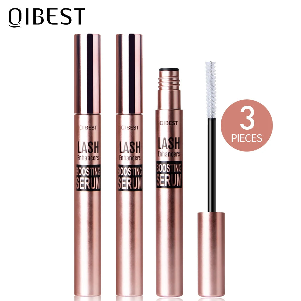 QIBEST 3 PCS Eyelash Serum Natural Makeup Nourishing Eyelash Enhancer Lengthening Thicker Mascara Cosmetics Eyebrow Growth Serum Oasis Select 3PCS Eyelash Serum