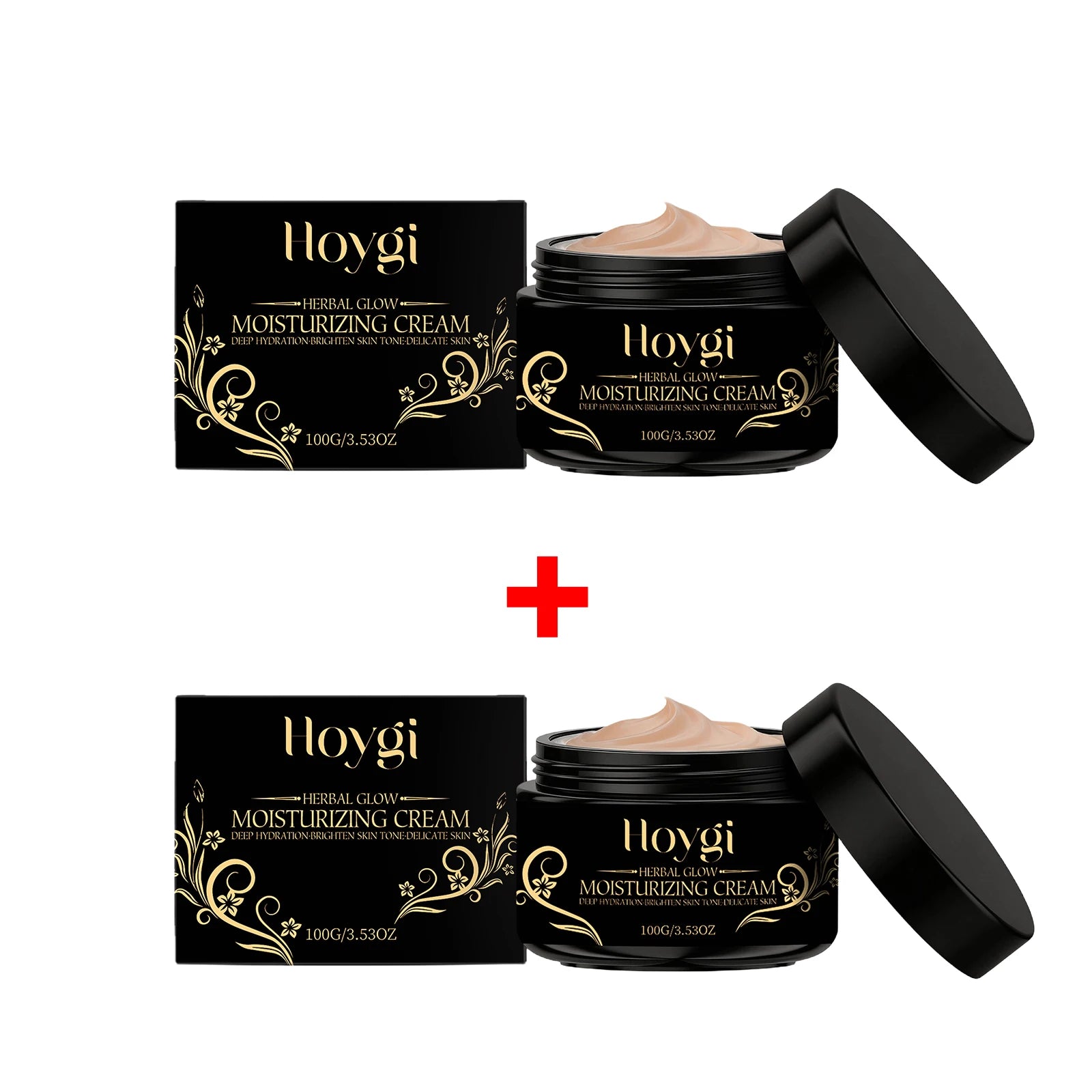 Centella Asiatica Moisturizing Face Cream Deep Hydrating & Skin Brightening Reduce Redness Soft Restores Elasticity Daily Care Oasis Select 2pcs