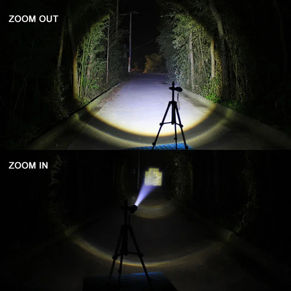 2000LM MINI Flashlights Built in Battery USB Charging LED Flash Light COB Zoomable Waterproof Tactical Torch Lamp Bulbs Lantern Oasis Select