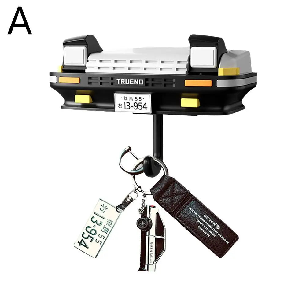 2025 New AE86 Car Headlight Key Holder Room Accessories Wall-Mounted Key Hanger Wall Hooks Car Enthusiasts' Gifts Birthday Gift Oasis Select White No light