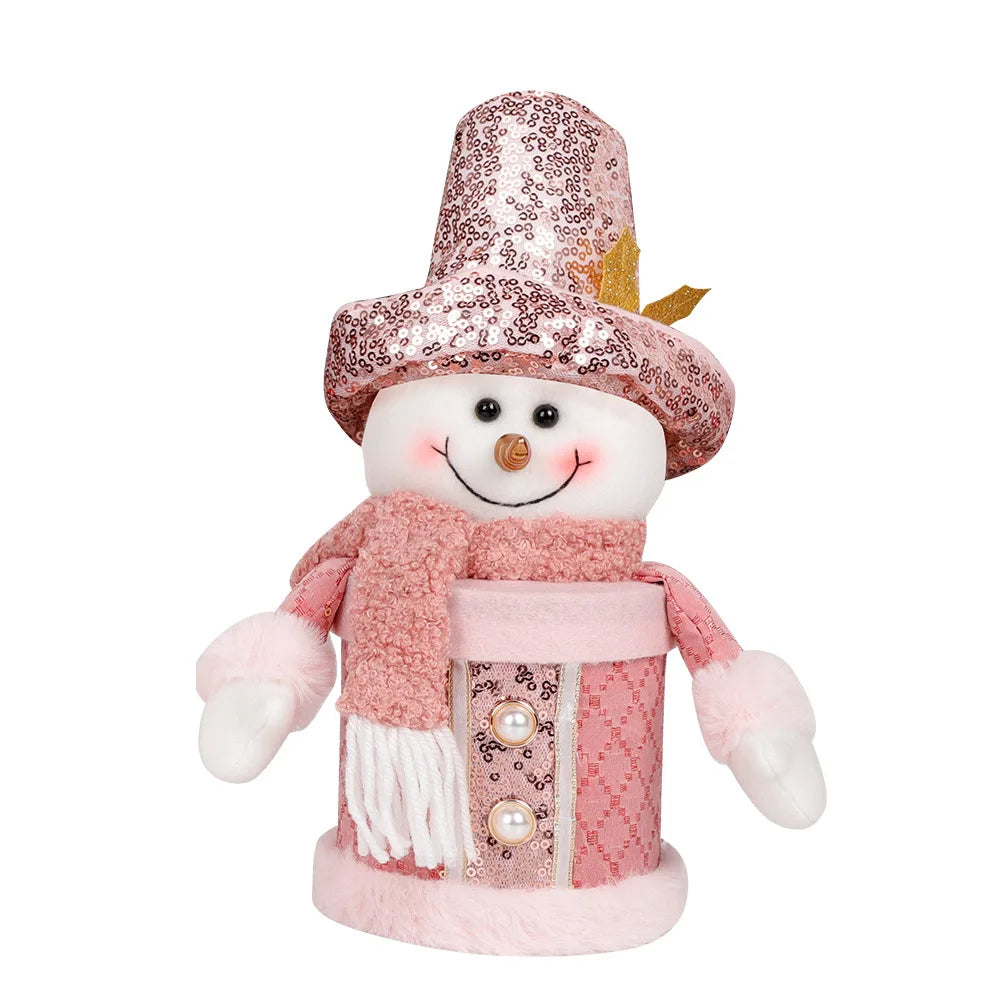 Christmas Apple Bag Gift Bag Christmas Eve Gift Box Candy Wrapped Snowman Children's Small Gift Christmas Decorations Oasis Select B 12 x 34 CM