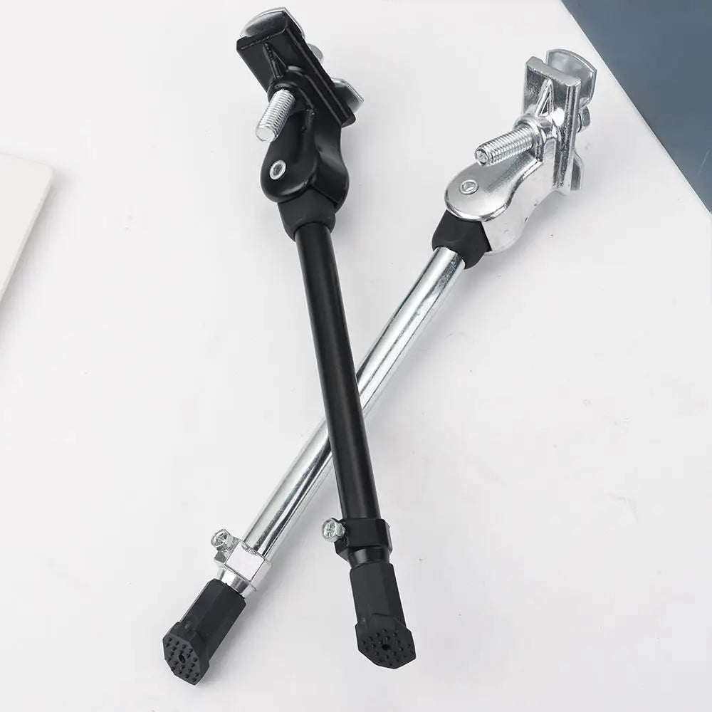 Bike Kick Stand Cycle Adjustable Alloy Foot Heavy Duty Prop Bicycle Mountains Sports Black Silver Oasis Select