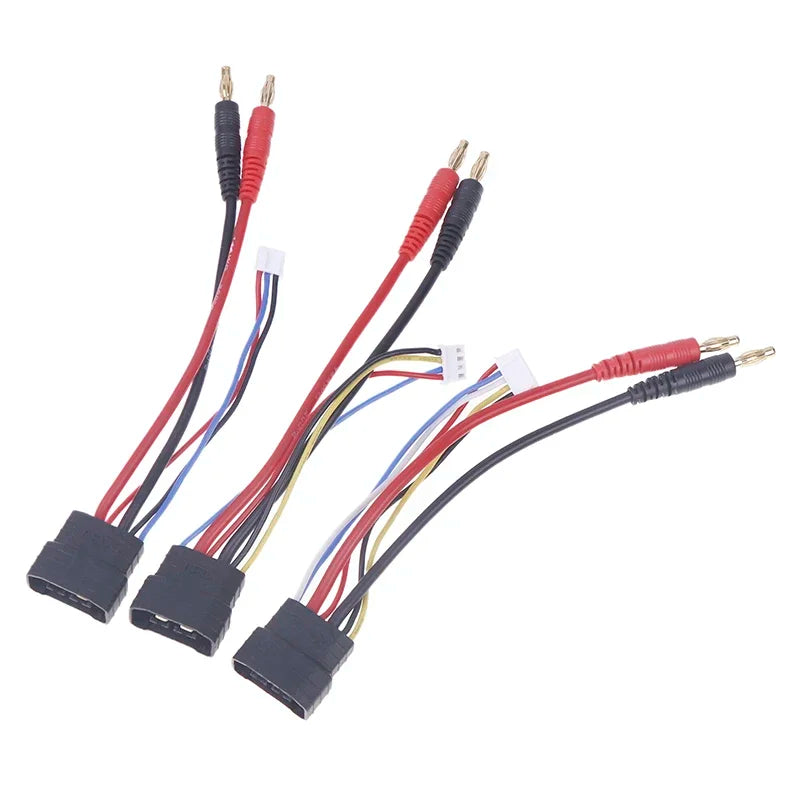 TRX ID Male Compatible Charger Lead 4S/3S/2S Lipo Battery Bullets Connector Charging Cable To 4mm Banana For TRX RC Car Oasis Select