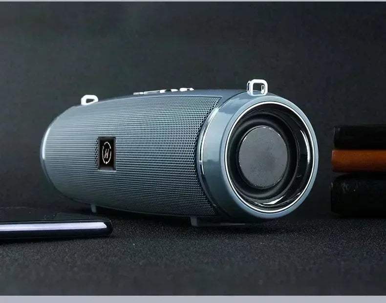 Portable Bluetooth Speakers Mini Wireless High Fidelity Surround Sound Subwoofer Outdoor Waterproof Camping Party Loudspeaker Oasis Select Silver