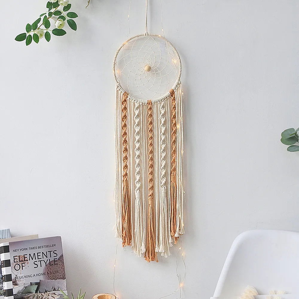 Hand-woven Cotton Wall Decoration Tapestry Half Moon Dreamcatcher Bedroom Decoration Bohemian Decor Oasis Select C