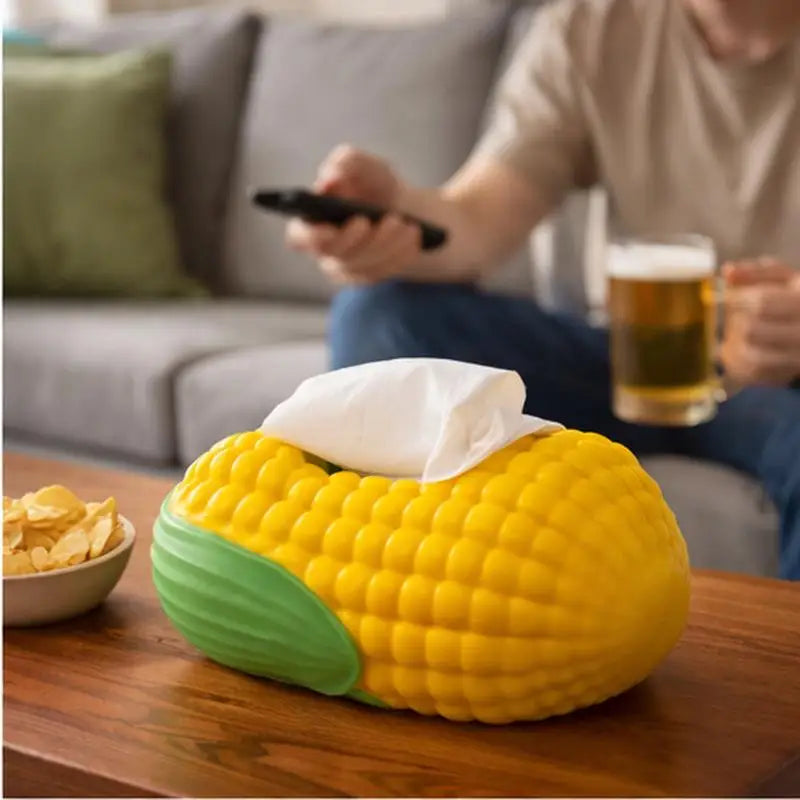 Corn Shape Tissue Box Soft Waterproof Tissue Box Cover Silicone Reusable Wet Wipe Box Holder Bathroom Kitchen Paper Holder Oasis Select