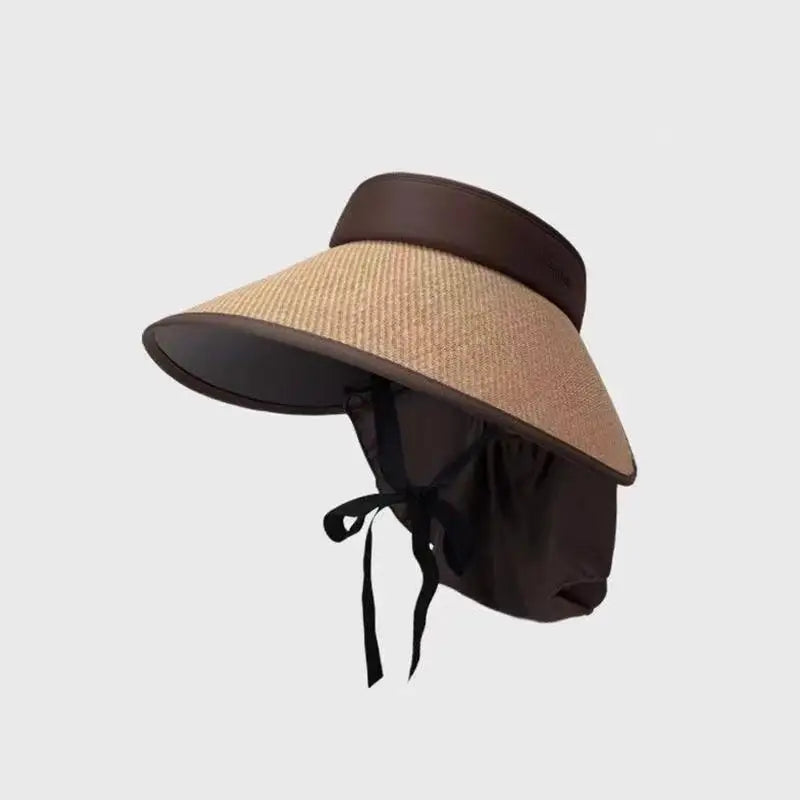 Women Adjustable Neck Flap Sun Hat Wide Brim UPF 50+ UV Protection Breathable Outdoor Travel Beach Cap Oasis Select A7 Khaki