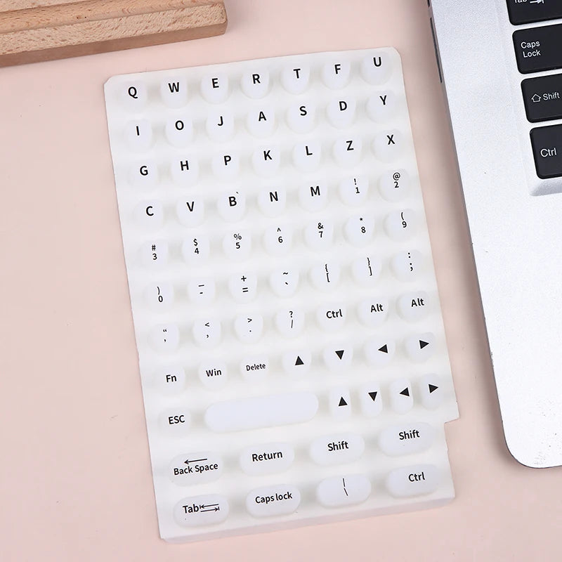 70/21pcs Raised Adhesive Keyboard Stickers For Long Nail Art Keyboard Bubbles Self-for Long Nails Silicone Typing Keycaps Oasis Select 70pcs white