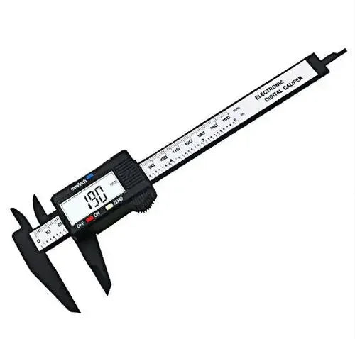 150mm Electronic Digital Caliper Carbon Fiber Dial Vernier Caliper Gauge Micrometer Measuring Tool Digital Ruler Plastic Caliper Oasis Select BLACK 150mm