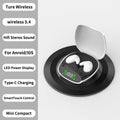 Waterproof Wireless Bluetooth 5.3 Headsets Mini headset Painless Call Noise Cancelling Thin Headphones Fit for Sleeping/Sports Oasis Select WHITE