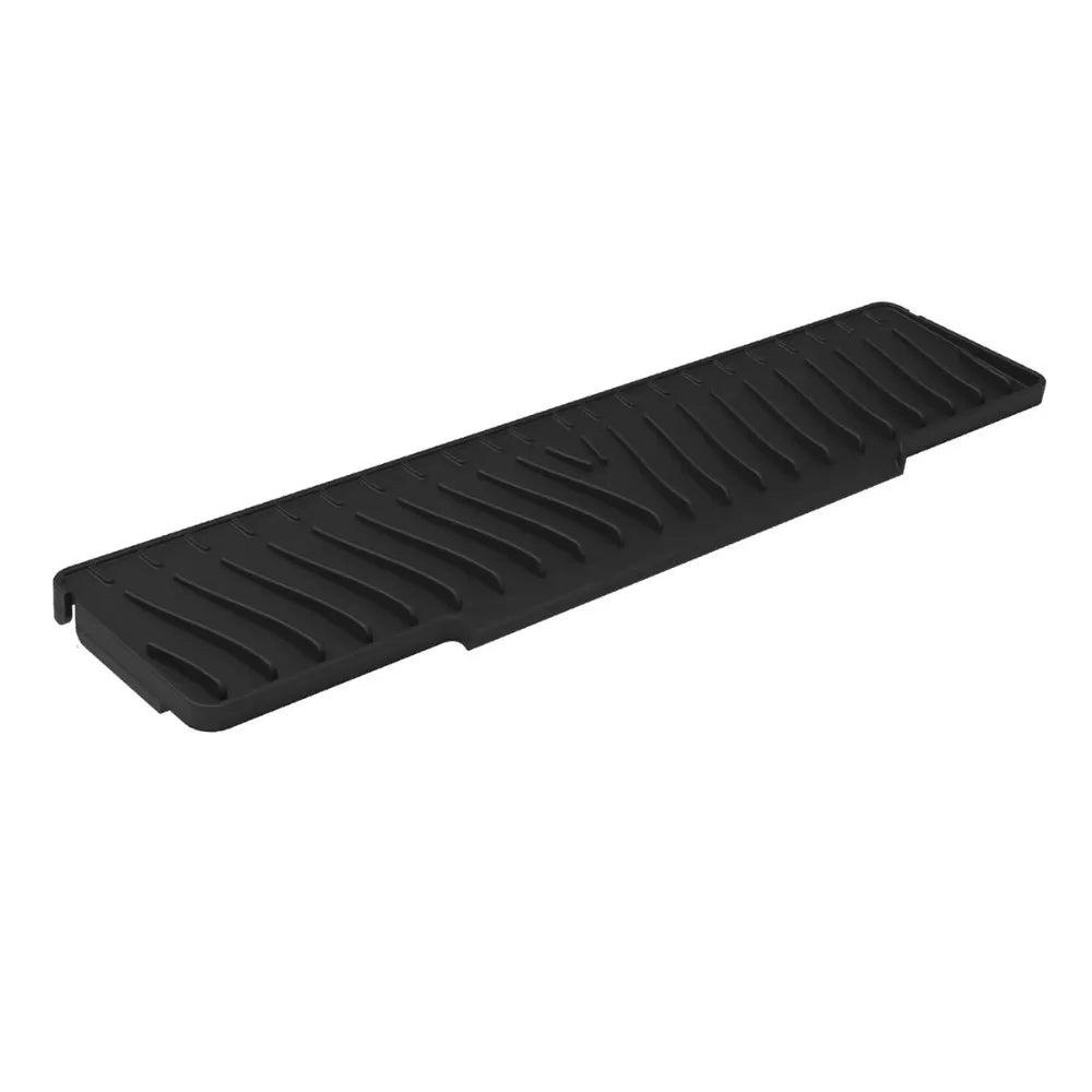 New Silicone Drain Mat 45cm Lengthen Anti-slip Kitchen Sink Holder Faucet Accessories Sink Splash Guard Farmhouse Decor Oasis Select Black