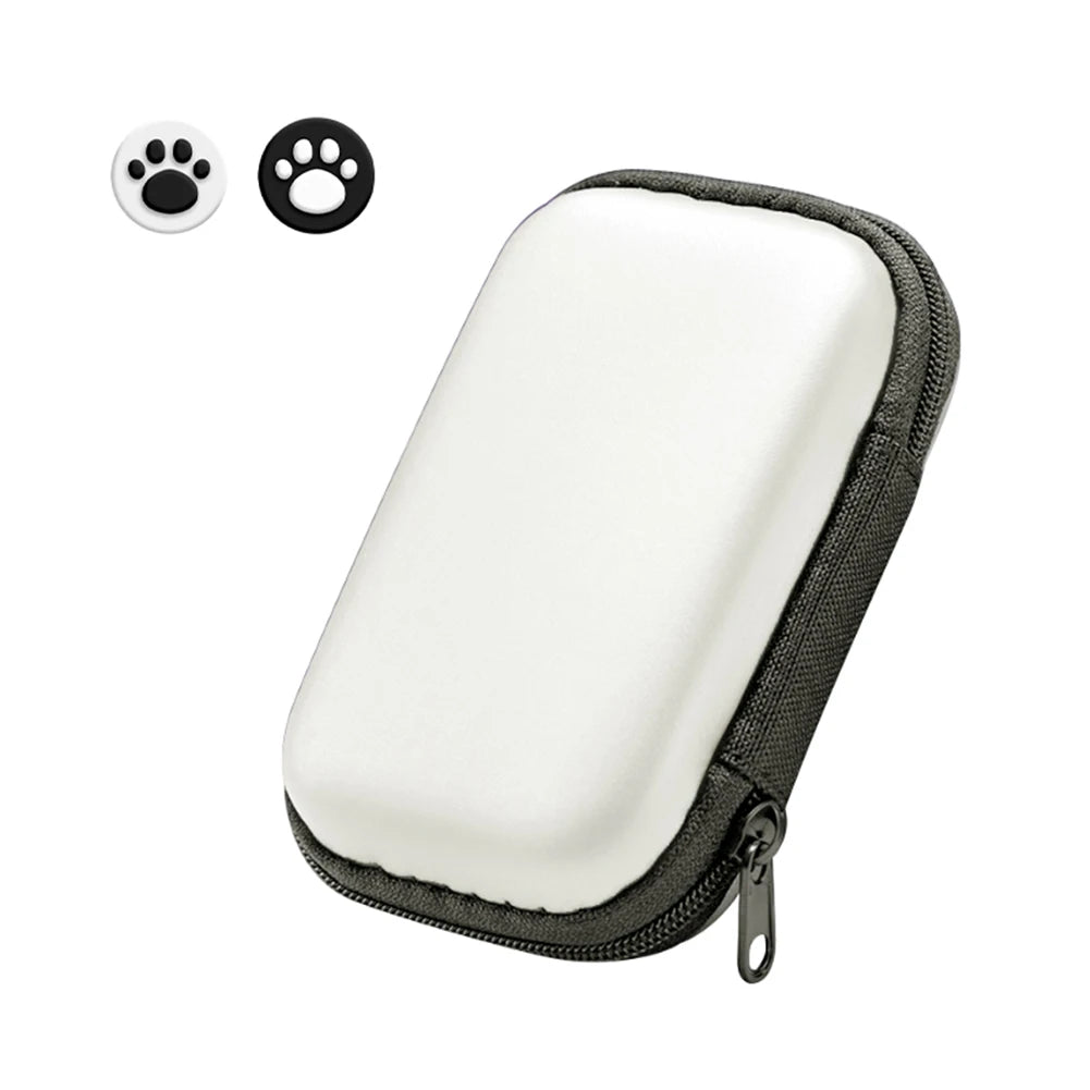 EVA Hard Case for Miyoo Mini Plus & ANBERNIC RG35XX + Joystick Caps Game Console Case Oasis Select Silver United States