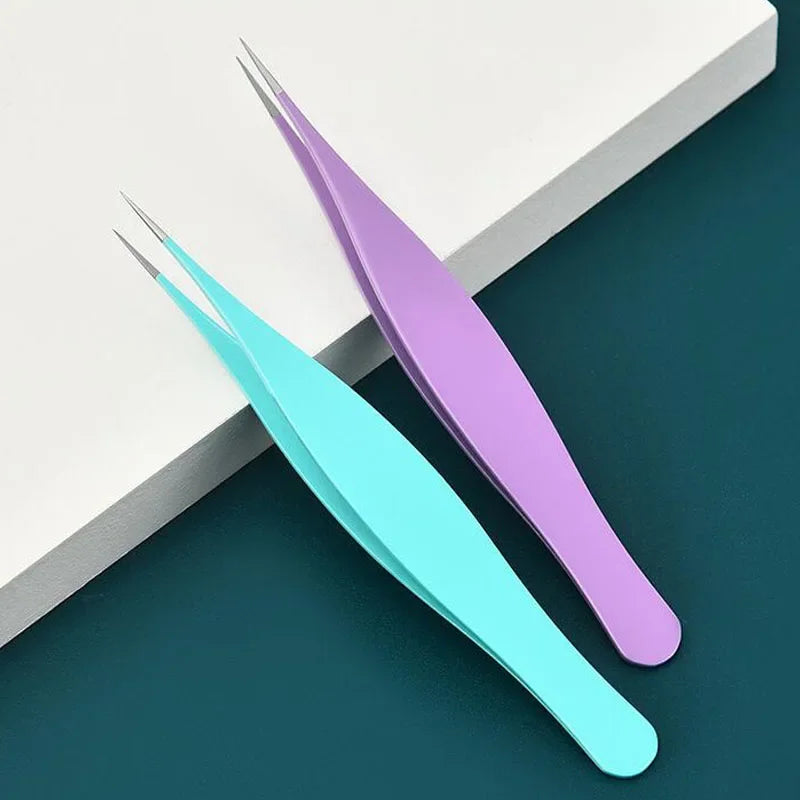 New Super Pointed Acne Clip Acne Needle Grafting Eyelash Clip Blackhead Clip Fake Eyelash Tweezers Lash Tweezers Oasis Select
