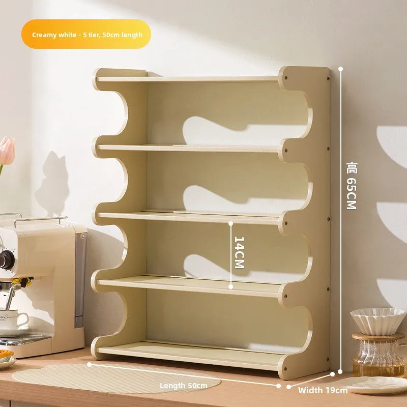 Cream wind cup holder Cup storage rack Household multi-layer desktop tea cup rack Tea set storage rack Dining side cabinet Oasis Select Fifth floor 50