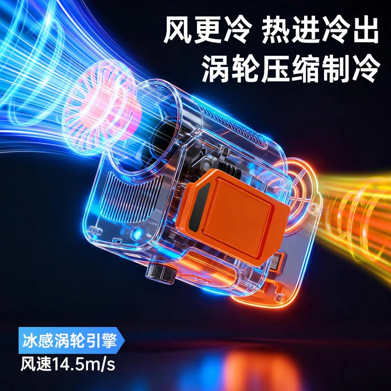 Waist-Mounted Fan with Bluetooth Speaker | Portable 2-in-1