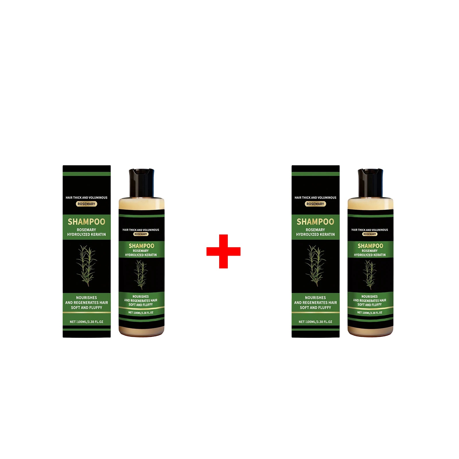 Rosemary Hydrolyzed Keratin Shampoo Promote Hair Thick and Voluminous Reduce Hair Breakage Oil Control Nourish Repair Hair Care Oasis Select 2pcs