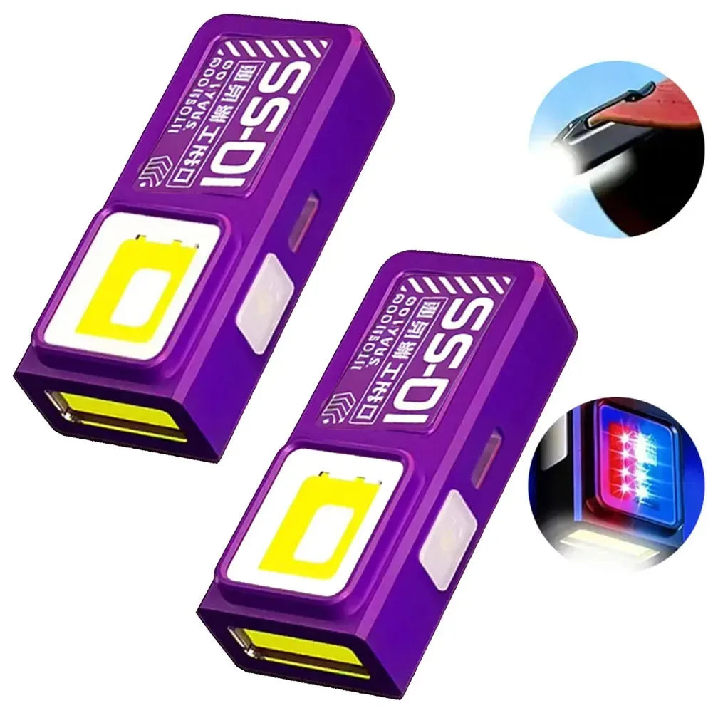 Mini COB LED Flashlight – 800 Lumen, Rechargeable & Waterproof EDC