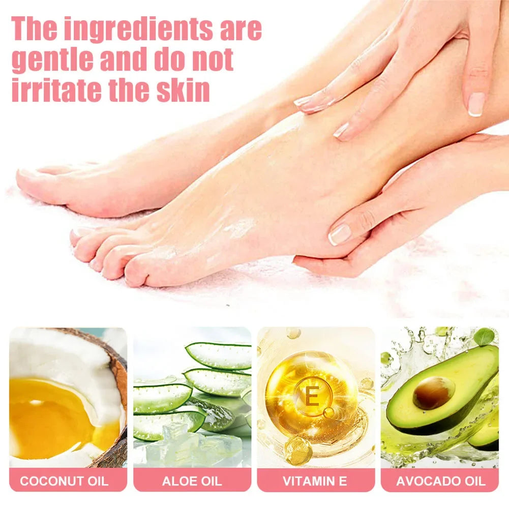 Peach Foot Balm for Dry Cracked Feet Hydrating Moisturizer with Coconut Oil Avocado Oil Aloe Softens Rough Heels Oasis Select