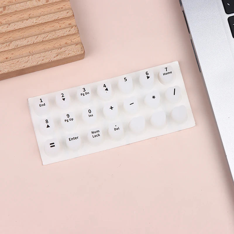 70/21pcs Raised Adhesive Keyboard Stickers For Long Nail Art Keyboard Bubbles Self-for Long Nails Silicone Typing Keycaps Oasis Select 21pcs white