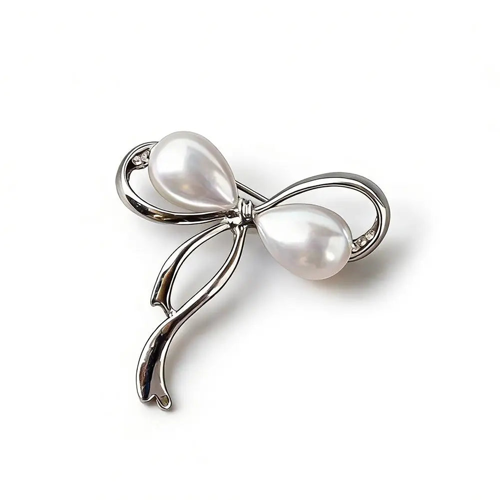 Zircon Tulip Pearl Brooch – Crystal Floral Lapel Pin for Women