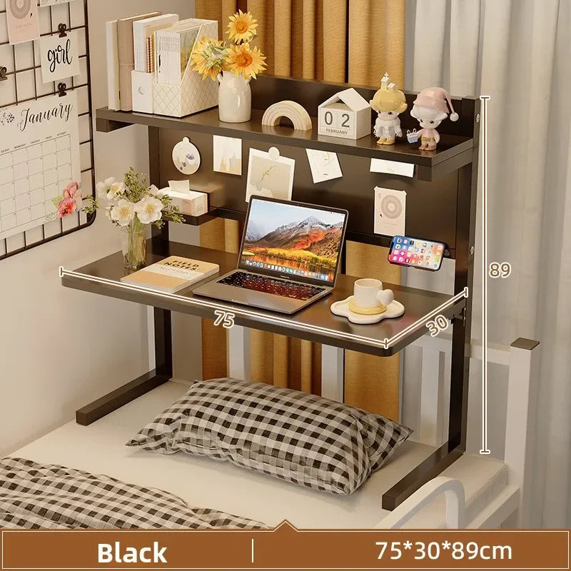 Household GoodsComputer Desk Dormitory Bed Table Folding Desk Upper And Lower Bunk Can Store Fixed E-sports Table Oasis Select 75 black