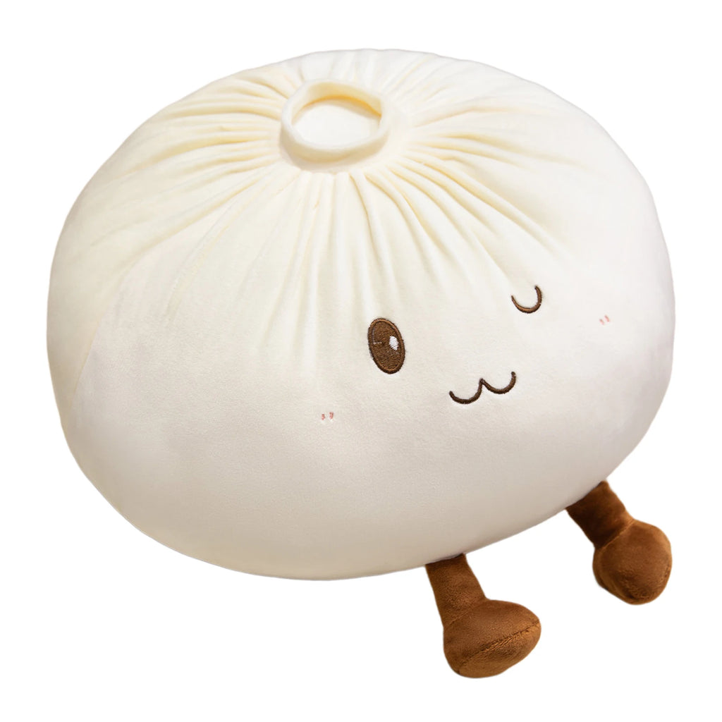 Cute Dumpling Plush Pillow – Soft Steamed Bun Stuffed Toy