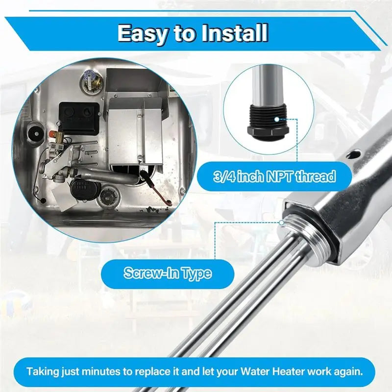LIKE WISH RV Water Heater Elements Kit RV Water Heater Anode Rod For Suburban Water Heater Electric Heating For RV And C Oasis Select