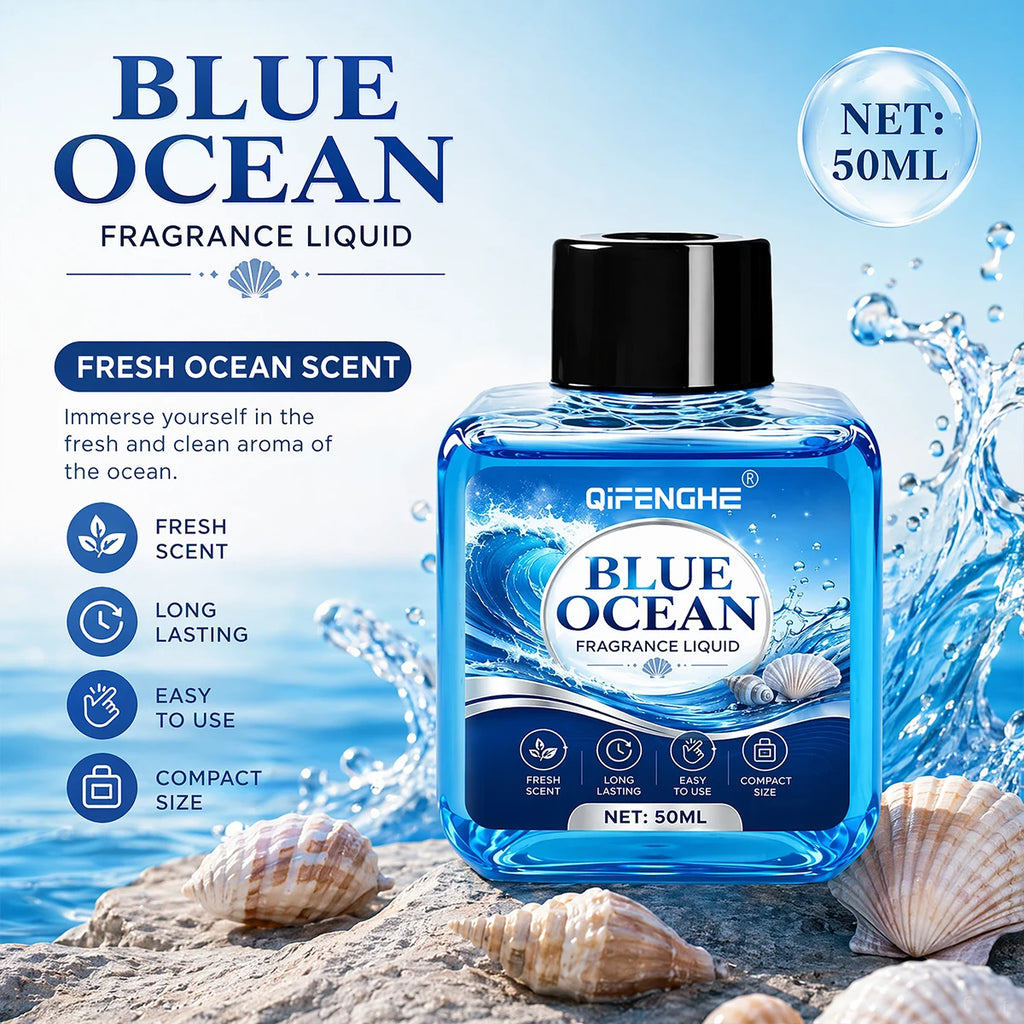 QIFENGHE Blue Ocean Car Air Freshener Liquid 50ML