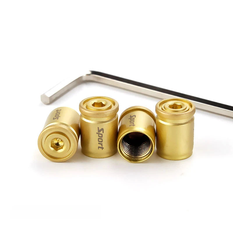 Tire valve stem cap - Universal anti-theft tire valve cap - Aluminum alloy cap - Wheel cap - Suitable for car caps Oasis Select golden