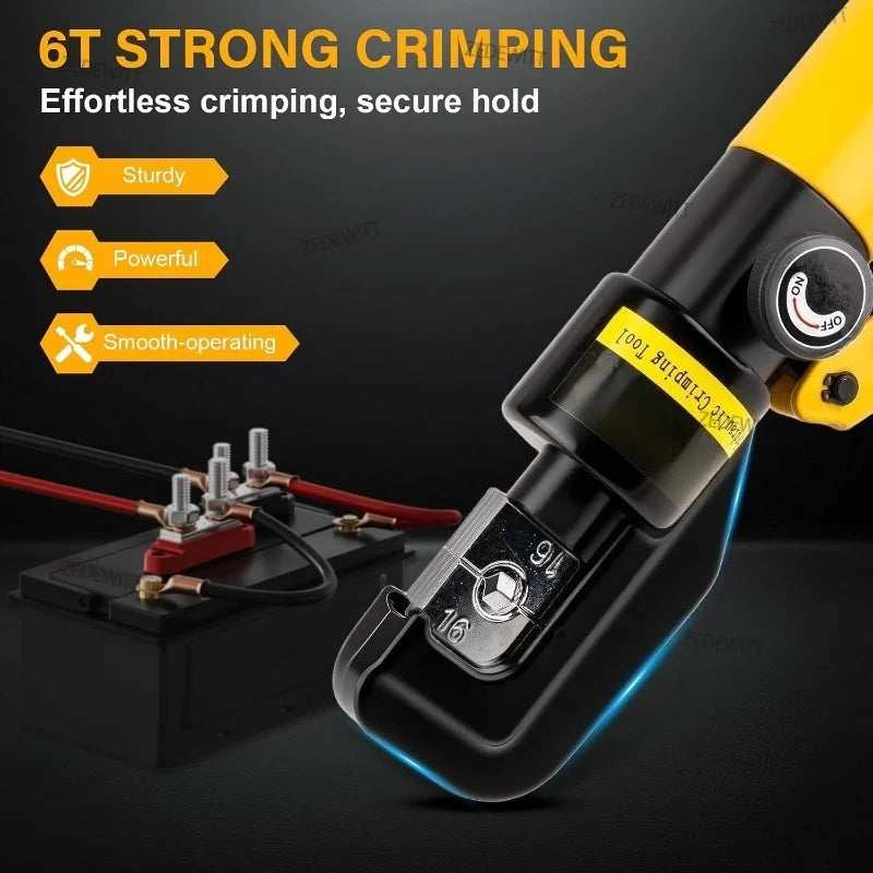 Hydraulic Crimping Pliers Durable 4-70mm² 10T Pressure Home Hydraulic Tools Hydraulic Pliers DIY Cable Terminal Crimping Pliers Oasis Select