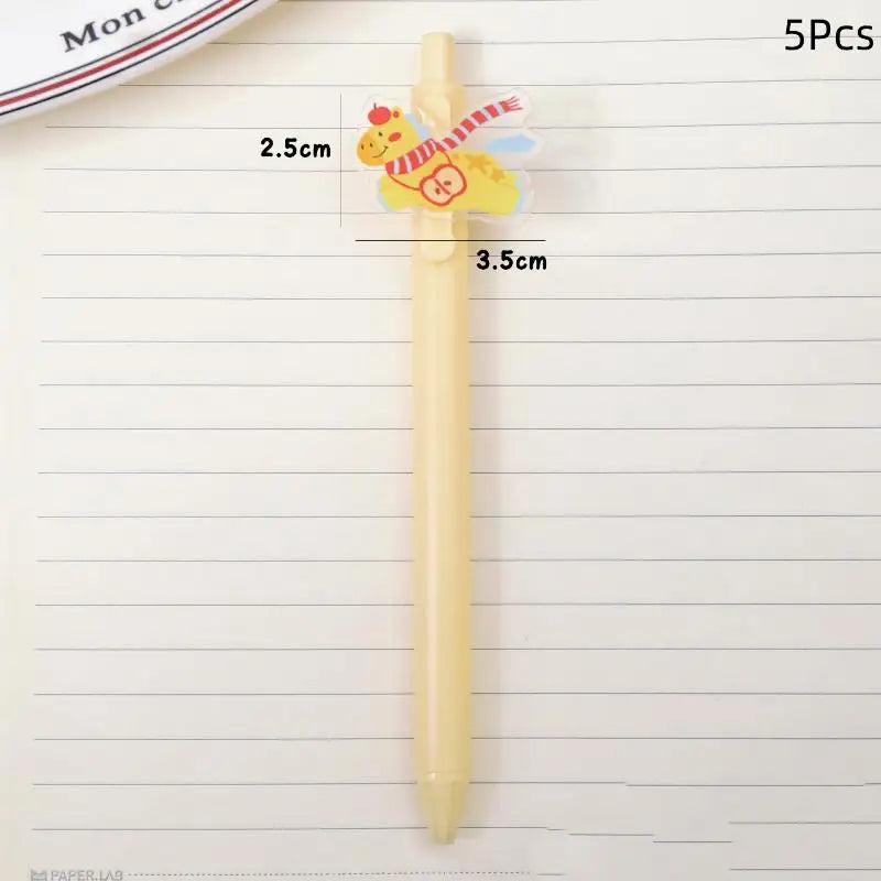 5/6Pcs Cute Pony Neutral Pen Acrylic Decorative Gel Pen Quick Drying Neutral Pen Student Stationery Office Stationery Supplies Oasis Select A6
