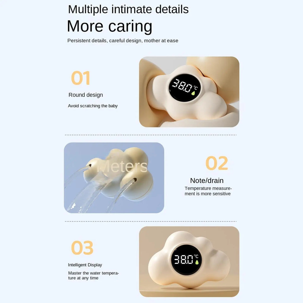 Baby bath thermometer Tub Temperature Monitor LED display Hot Cold Water Resistant Temperature Warning Monitor Sensor Oasis Select