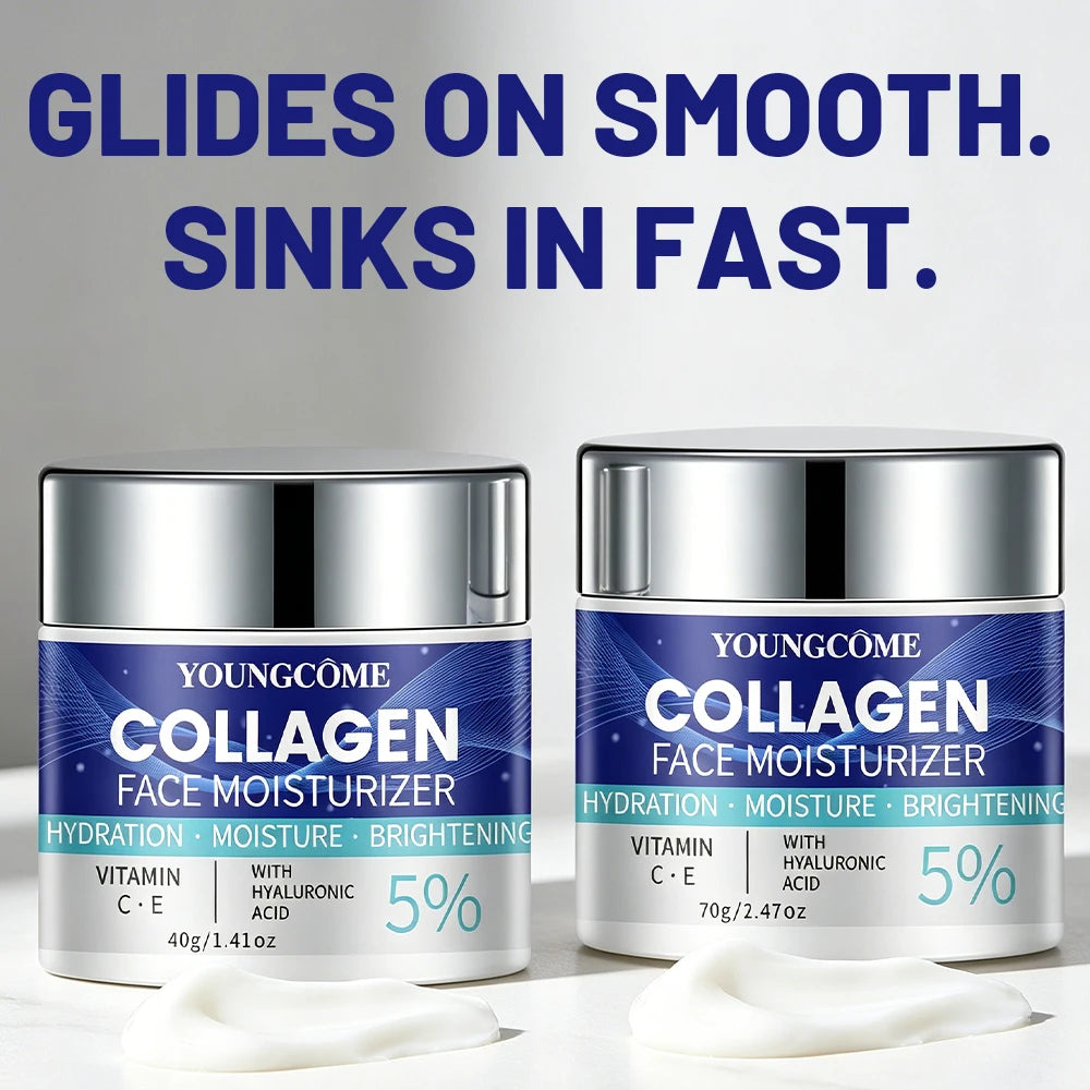 YOUNGCOME Collagen Moisturizer – Vitamin C, E & Hyaluronic Acid Face Moisturizer Cream Oasis Select