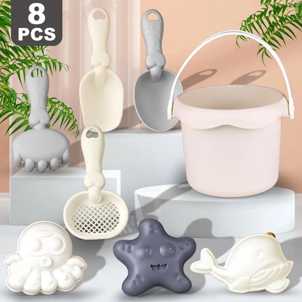 Kids Beach Toy Set – Bucket, Shovel, Rake & Watering Can Beach Sand Toy Set Oasis Select