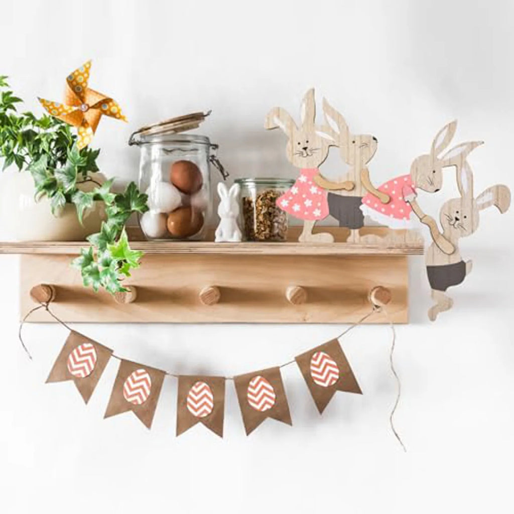 Easter Wooden Bunny Seesaw Ornament – Door & Home Décor Easter Wood Ornament Oasis Select