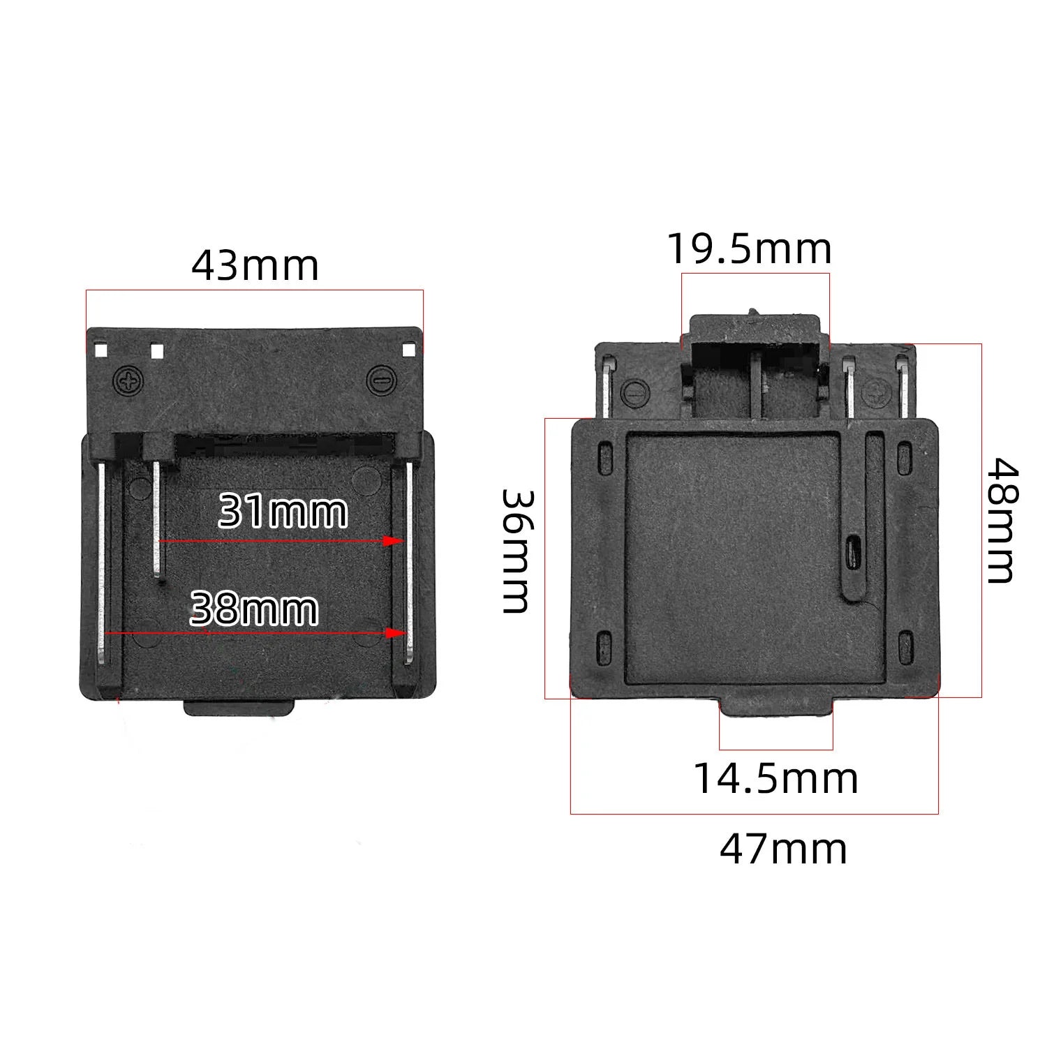 2-Pack 18V Battery Connector Terminal Block for Angle Grinders