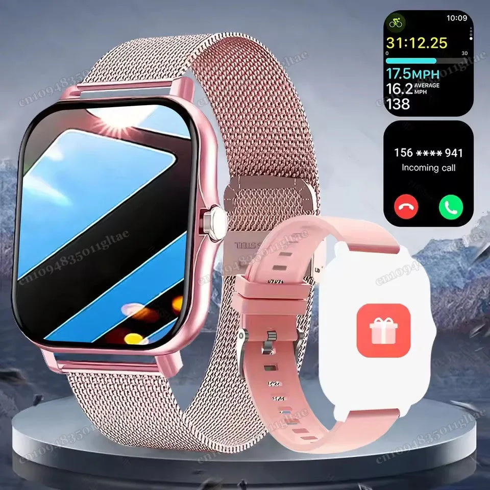 Smart Watch For Android IOS Watches 2.01inch HD Display Bluetooth Call Message Alert Music Sports Mode Smartwatch Men Women Gift Oasis Select Pk20Milan
