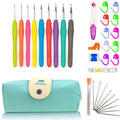 Ergonomic Crochet Hooks Set 2–8mm | Soft Grip & Storage Case