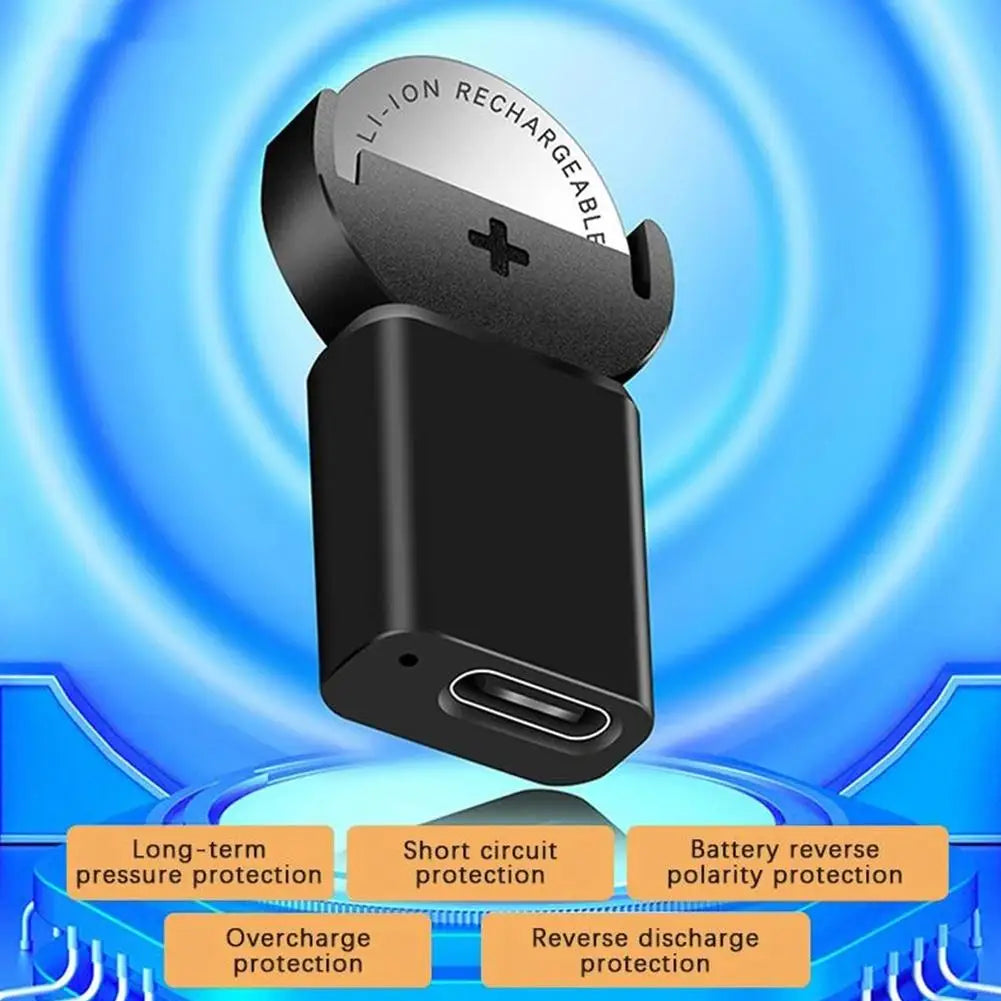 USB-C Lithium Coin Battery Charger | LIR2032 LIR2025 LIR1632