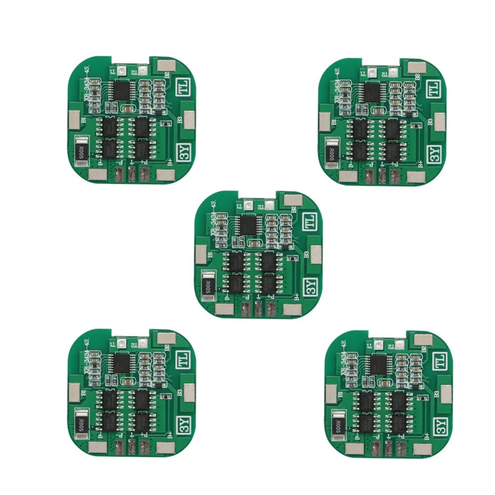 4S 14.8V 20A 18650 Li-ion Lithium Battery Charge Board BMS with Overcurrent Short Circuit Protection Same Port Connection Oasis Select 5pcs